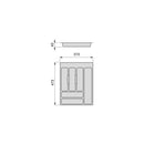 Portaposate per Cassetto 37x47 cm in Plastica Emuca Grigio