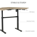 Scrivania da Ufficio Angolare 167x107x72-122 cm in Alluminio e MDF Legno