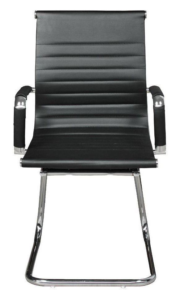 Büro-Wartestuhl in Itamoby Cantilever Lux V Schwarz Kunstleder online