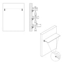 Kit per Fissaggio Mensole 330 mm in Acciaio Emuca Bianco