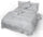Bettbezug für Doppelbett mit Kissenbezügen aus reiner Baumwolle in Straits Grey