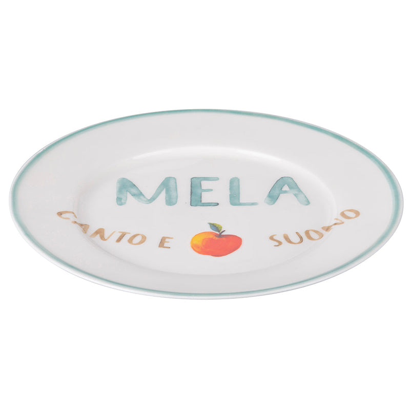 Set 6 Piattini Frutta Ø19x1,5 cm in New Bone China VdE Tivoli 1996 Le Travisate Bianco