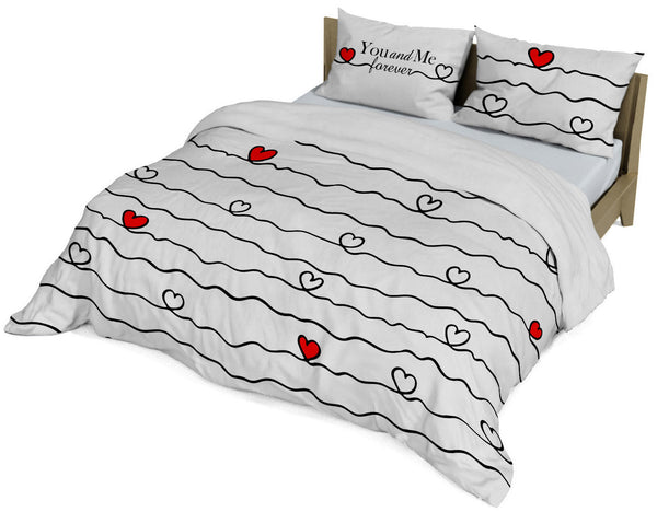 Doppelbettbezug mit bedrucktem Kissenbezug Shine 02 sconto