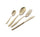 Besteckset Service 24-teilig aus Stahl 18/10 PVD sandgestrahlt Eme Eleven Champagner sandgestrahlt