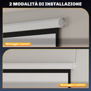 Telo Proiettore 92"" Formato 1:1 Motorizzato 189,5x8x189,5 cm Bianco 