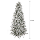 Albero di Natale Artificiale H260 cm Abete Cervino con Neve 1378 Tips Verde