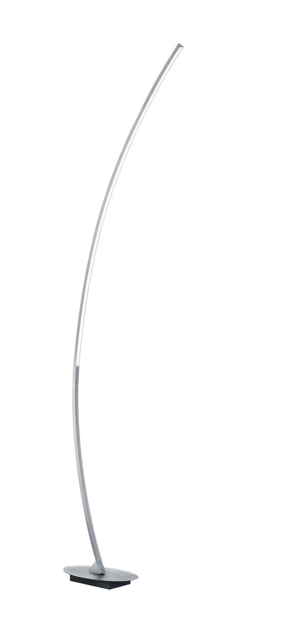 LED-Stehleuchte für den Innenbereich aus gebürstetem Aluminiummetall sconto