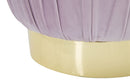 Puff Contenitore Paris Rosa Ø41x41 cm Legno Spugna e Velluto Sintetico Rosa e Oro
