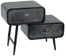 Mobiletto 2 Cassetti in Metallo Nero