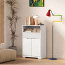 Mobile Bagno da Pavimento 60x30x91,5 cm con Cassetto e Ripiano Regolabile in MDF Bianco      