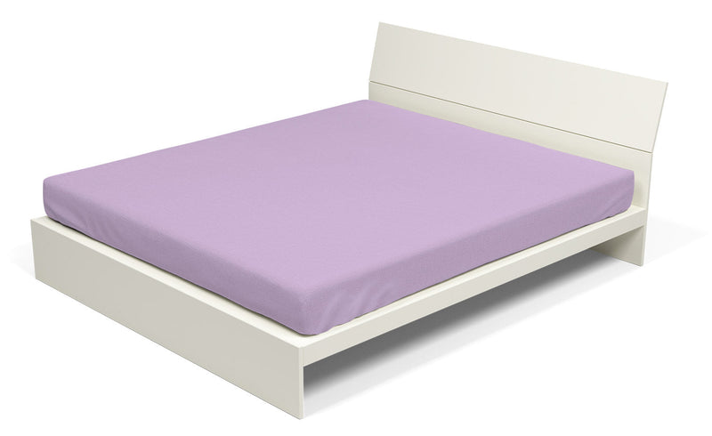 Lenzuolo Sotto con Angoli ed Elastico Tinta Unita Lilla