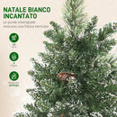 Albero di Natale Piccolo Innevato 60 cm  64 Rami e Pigne con 35 LED      