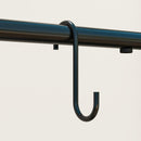 Portapiante Scaffale 75x25x137 cm a 3 Livelli con Barra Appendi Vasi in Metallo Nero      