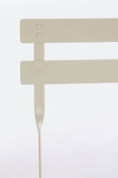 Set 3 Pezzi Bistrot da Giardino con Tavolo e 2 Sedie in Acciaio Verniciato Austin Gypsum  