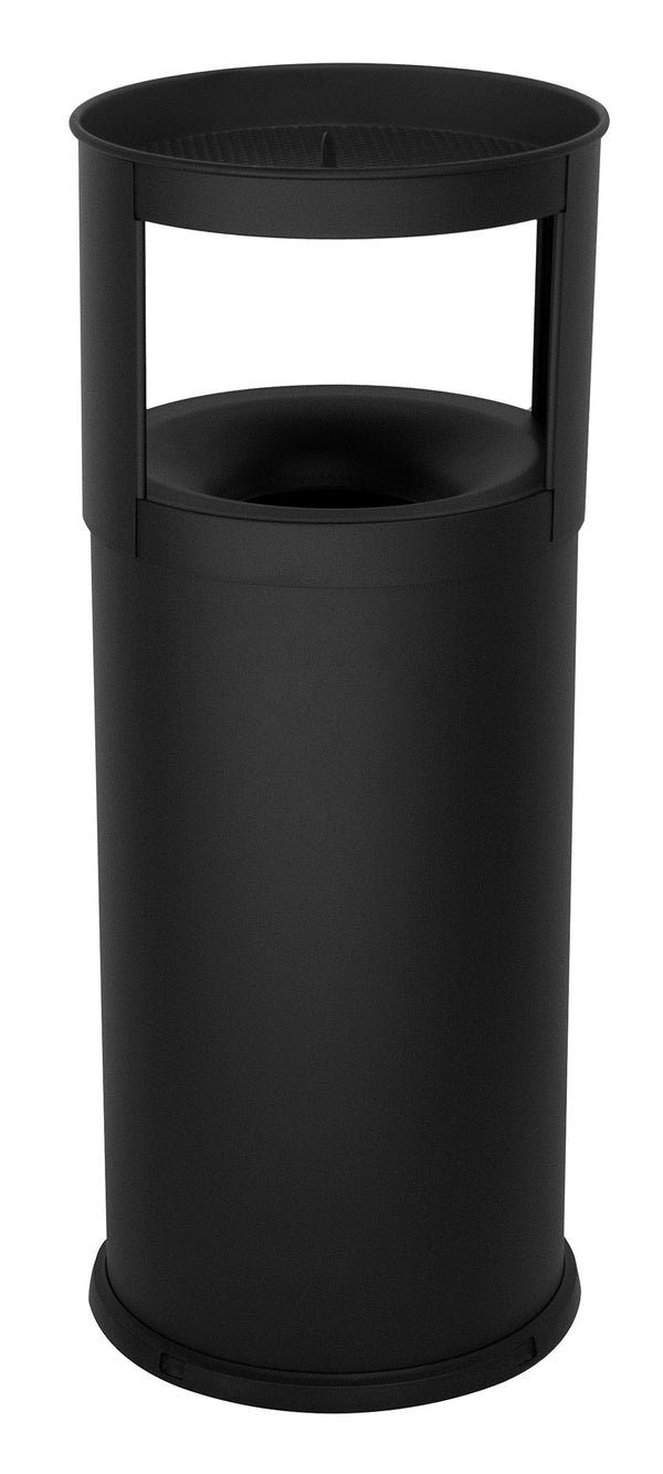 prezzo Pattumiera Gettacarte Ø31xh80 cm Autoestinguente Posacenere in Acciaio Verniciato Nero