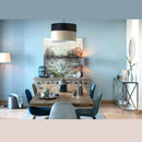 Set 4 Sedie Imbottite 44x55x86 cm in Velluto Verde e Oro