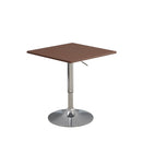 Tavolino Alto da Bar quadrato 60x60x70,5/91,5 cm Regolabile in Altezza Lima Marrone