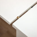 Tavolo da Pranzo Pieghevole  6 Persone 180x85x75 cm in Truciolato e Acciaio Bianco