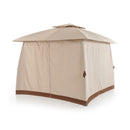 Gazebo da Giardino 3x3m Telo in Poliuretano con Ventilazione Taddei Venice Beige