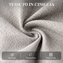 Poltrona Elettrica Alzapersona Reclinabile 69x91x106 cm con Schienale Alto e Telecomando in Ciniglia Grigio Chiaro      