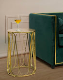 Tavolinetto Venice Ø37x58 cm in Ferro Oro
