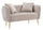 Bucharest Grey Sofa 127x74x73 cm Holz und Schwamm und Stoff und Metall in Grau und Gold
