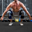 Tappeto Puzzle in EVA per Casa e Palestra Antiscivolo 8 Pezzi con Bordi Nero 63.5x63.5x2 cm 