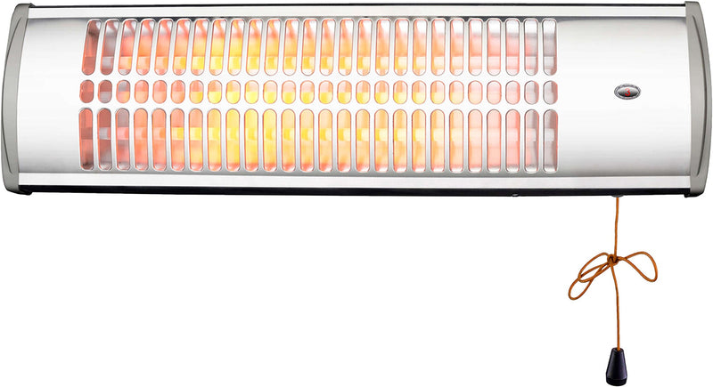 Stufa Elettrica ad Infrarossi 56x13,5x16,5 cm da Parete 1200W Qlima EBH 112