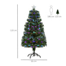 Albero di Natale Artificiale 120 cm in PVC 130 LED Verde 