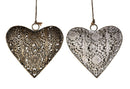 Set 8 Cuore in Metallo H16 cm 