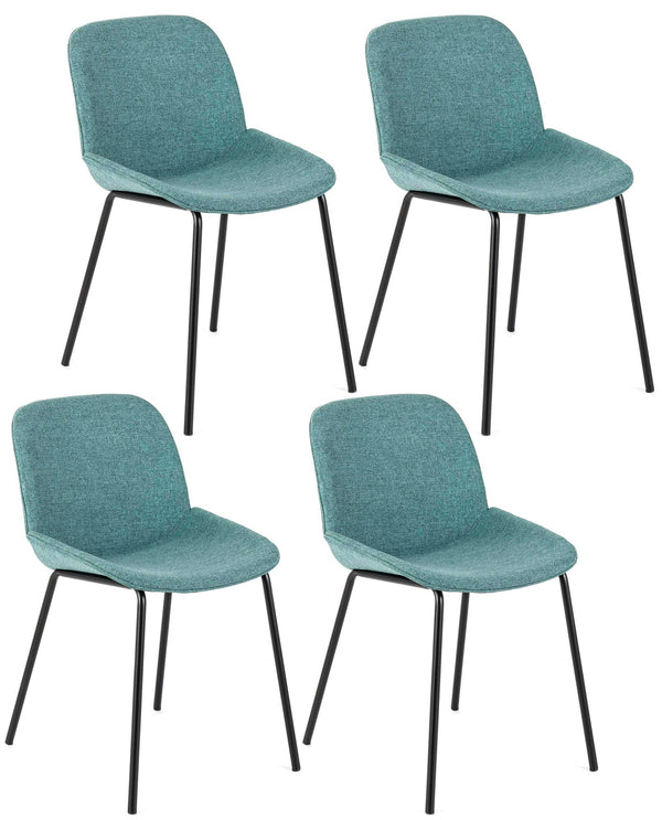 Set 4 Sedie 57x46xH80 cm in Tessuto Eva Acquamarina acquista