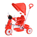 Triciclo Passeggino con Seggiolino Reversibile per Bambini   Rosso