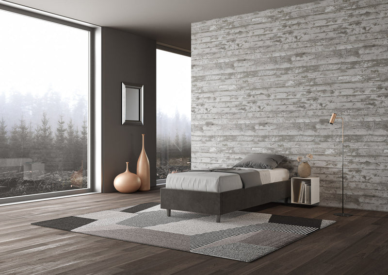 Letto 1 Piazza E Mezzo Azelia Grigio Varie Misure