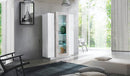 Vetrina 3 Ante 80x38x120,5 cm Coro Bianco/Cemento  