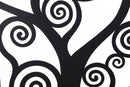 Pannello Albero della Vita Nero Set 3Pz 165x2x110 cm in Ferro Nero