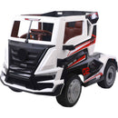 Camion Elettrico Truck con Rimorchio per Bambini 12V RC Bianco