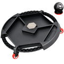 Vassoio Porta Utensili 52,5x42,5x11,5 cm Sottomacchina con 4 Ruote Luce LED e Base Magnetica in PU Nero