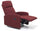 Manuell verstellbarer Relaxsessel aus rotem Stoff