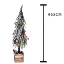 Mini Albero di Natale Decorativo con Led 65 cm Abete Verde