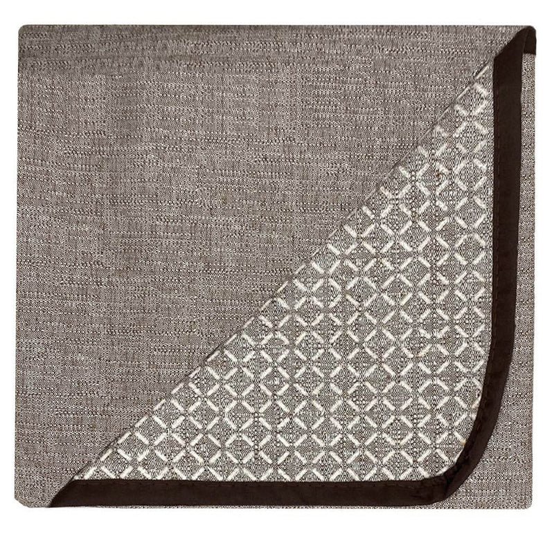 Copridivano in Poliestere con Penisola Destra Marrone Varie Misure