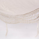 Amaca Sedia Sospesa ad Altalena 80x200 cm in Policotone e Legno di abete Tessuto Beige