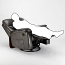 Poltrona Relax Reclinabile Manuale 90x74x130 cm in Similpelle Grigio Scuro