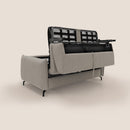 Divano Letto 3 Posti 215x95x96 cm in Tessuto Beige