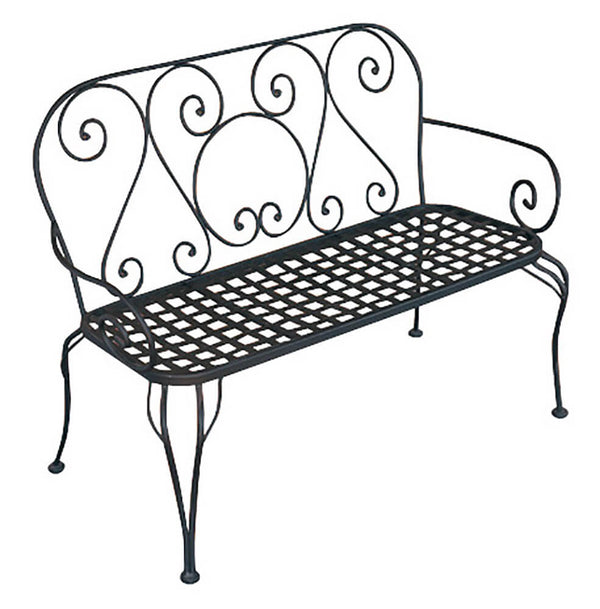 Gartenbank aus Eisen 120x61x88cm Vorghini Verbania Nera sconto