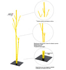 Appendiabiti da Terra 33x33x178 cm in Ferro Battuto Vasconi Bamboo Giallo
