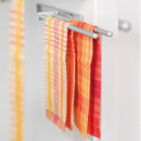 Porta Asciugamani Estraibile 2 Bracci 31 cm in Alluminio Opaco Emuca