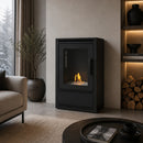 Camino a Bioetanolo da Terra Asia 50x30x80 cm Potenza 3 kW Struttura in Acciaio Nero