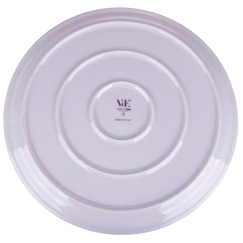 Set 4 Piatti Pizza Ø33x2 cm  in Porcellana VdE Tivoli 1996 Le Maioliche 