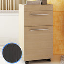 Mobile da Bagno in Legno Rovere Spazzolato 40X80cm con Rotelle Fosterberg Porto 6