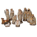 Natività resina set 11pz oro cm xh20